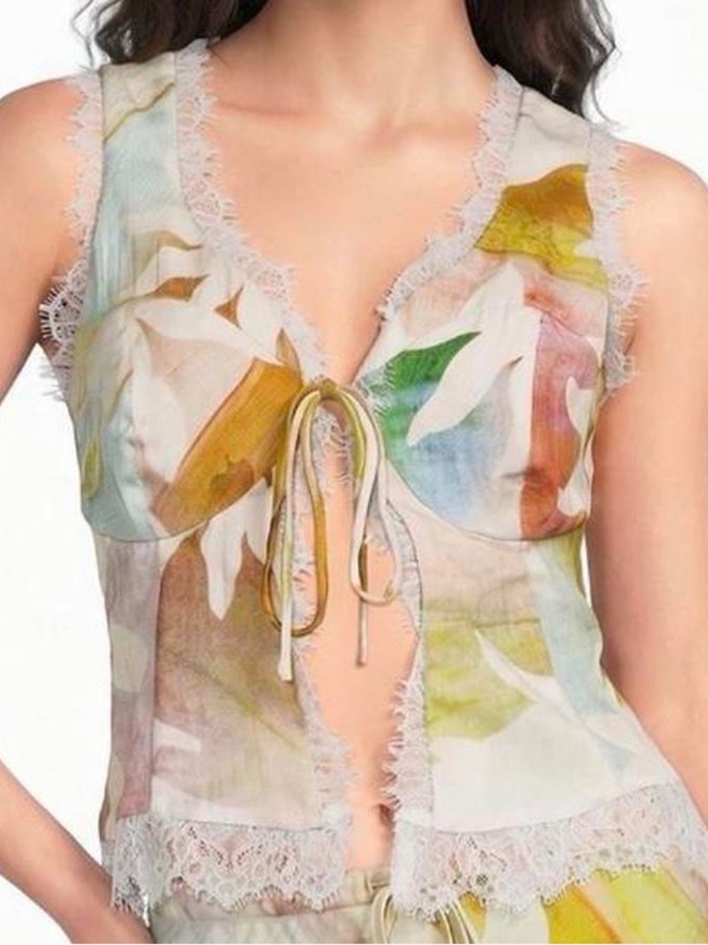 Never fully dressed tie front top Maisie / Dorris solei